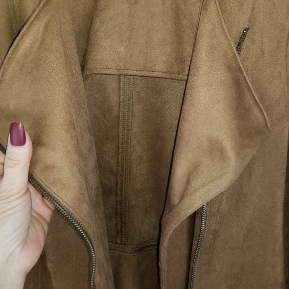 J. Jill faux suede moto--vibe zip jacket - Picture 6 of 8